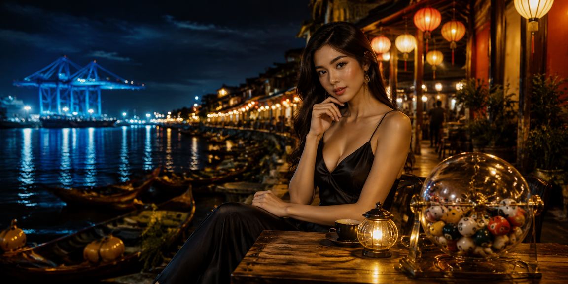 Người dùng tại vùng Mekong nhâm nhi cà phê và kiểm tra mã voucher trên điện thoại