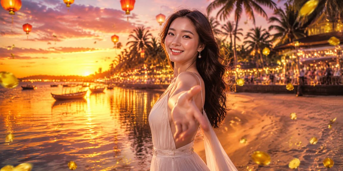 Người chơi trải nghiệm cá cược trên điện thoại tại bãi biển Phú Quốc